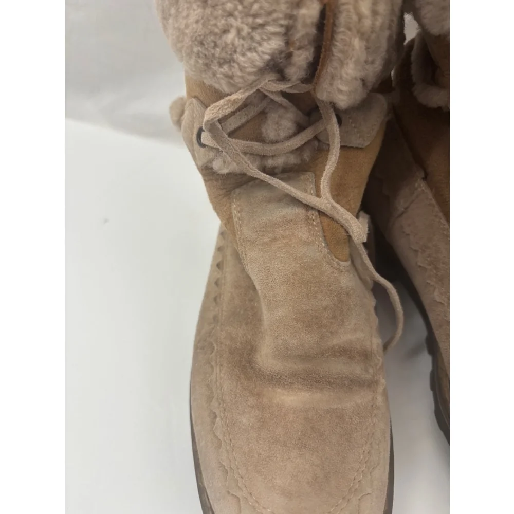 Women's Blondo Beige Suede Boots Size 6.5